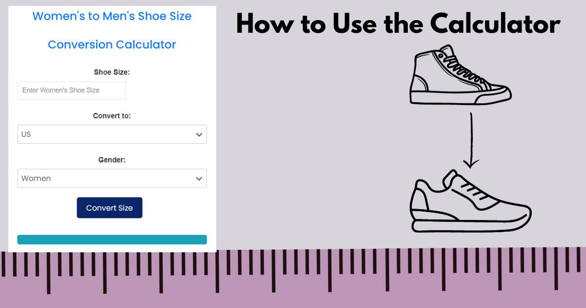 Women's To Men's Shoe Size Charts and Calculator