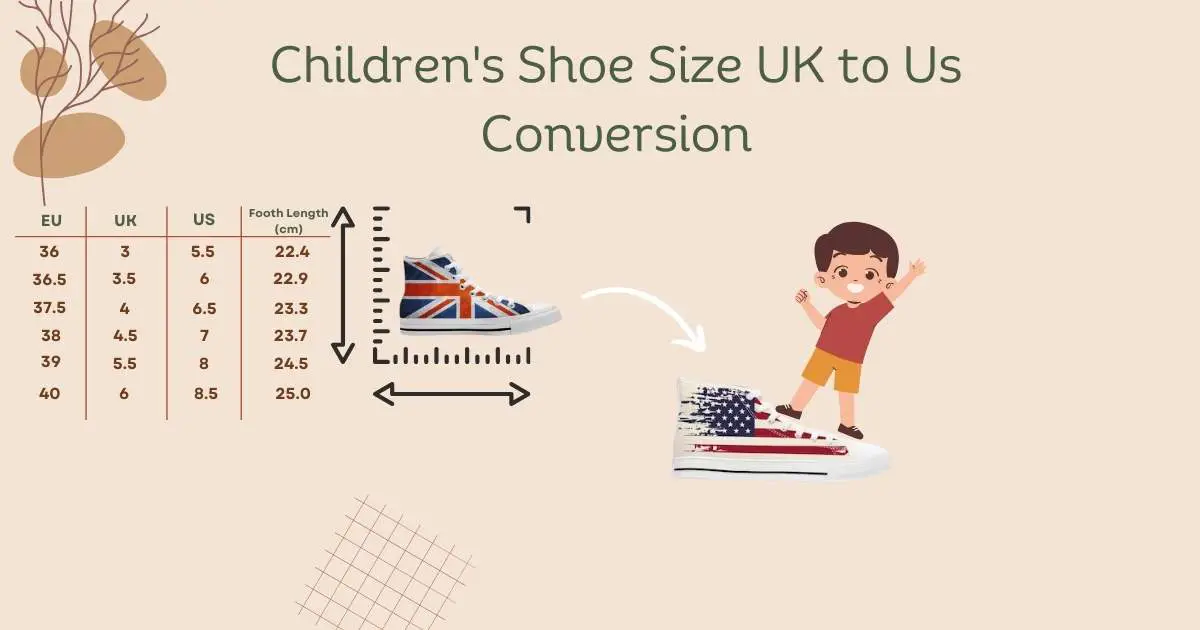 Children's Shoe Size UK to Us Conversion