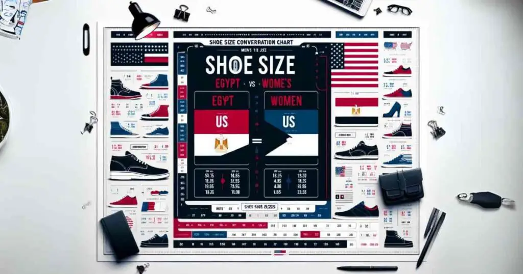 Shoe Size Conversion from Egypt to US Chart