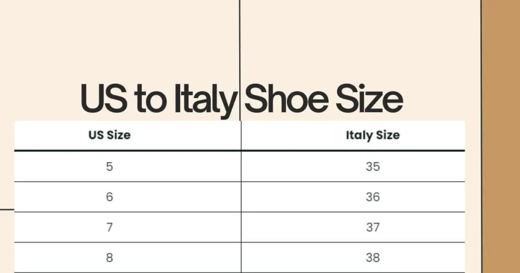 US to Italy Shoe Size