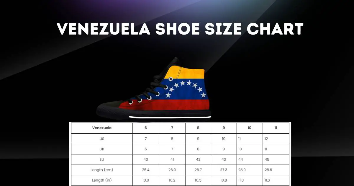 Venezuela Shoe Size Chart