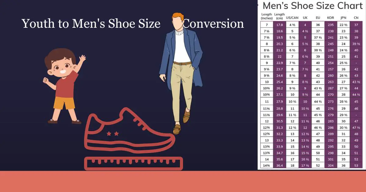 Youth to Men's Shoe Size Conversion Chart and Tips