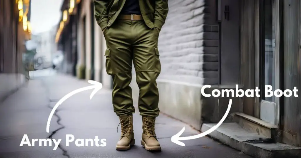 Army Pant style with Combat Boot