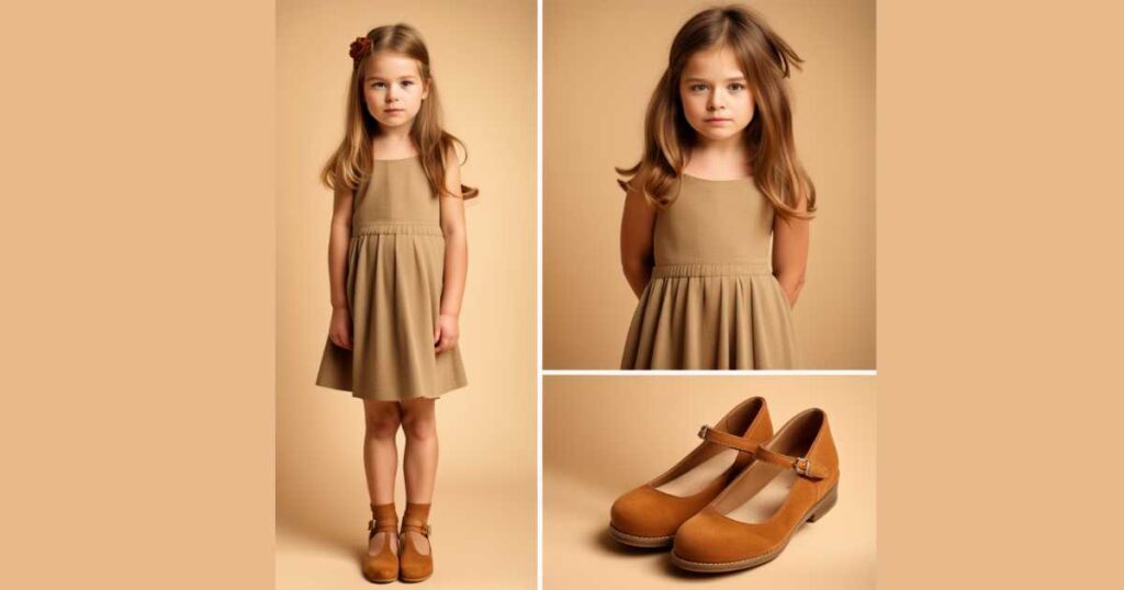 Shoe Earthy Tones Colors for Biscotti Dress