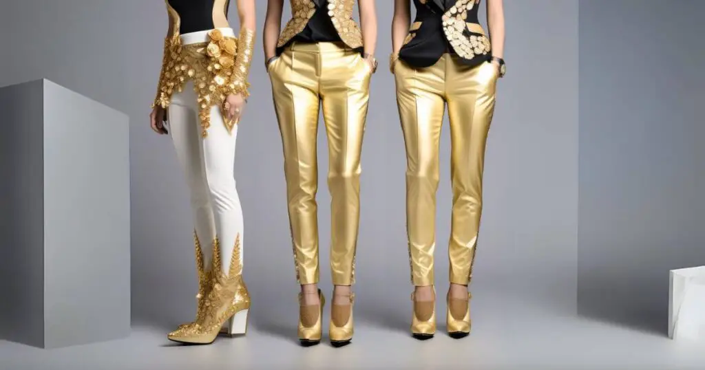 Shoes With Gold Pants