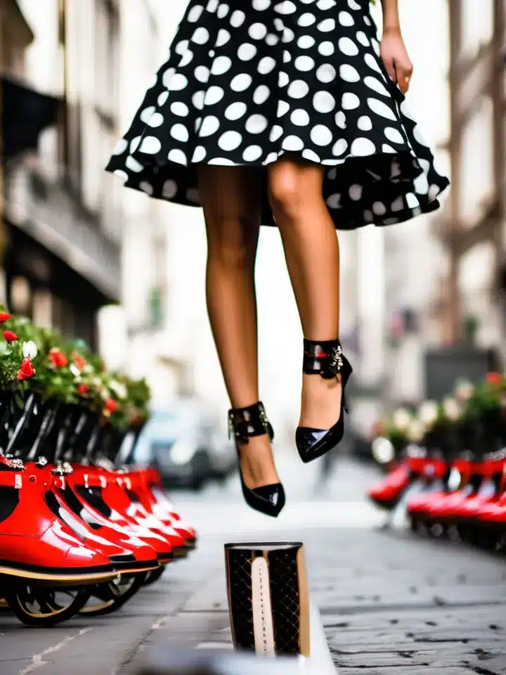 Shoes for Black Polka Dot Dresses