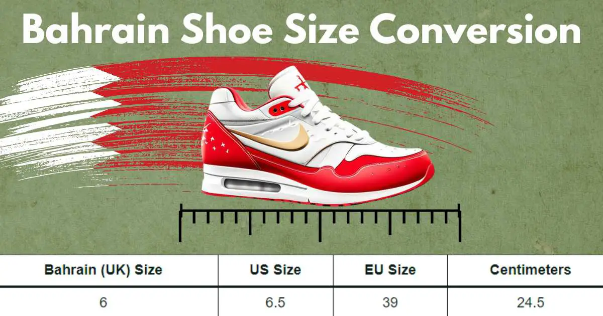 Bahrain Shoe Size Conversion
