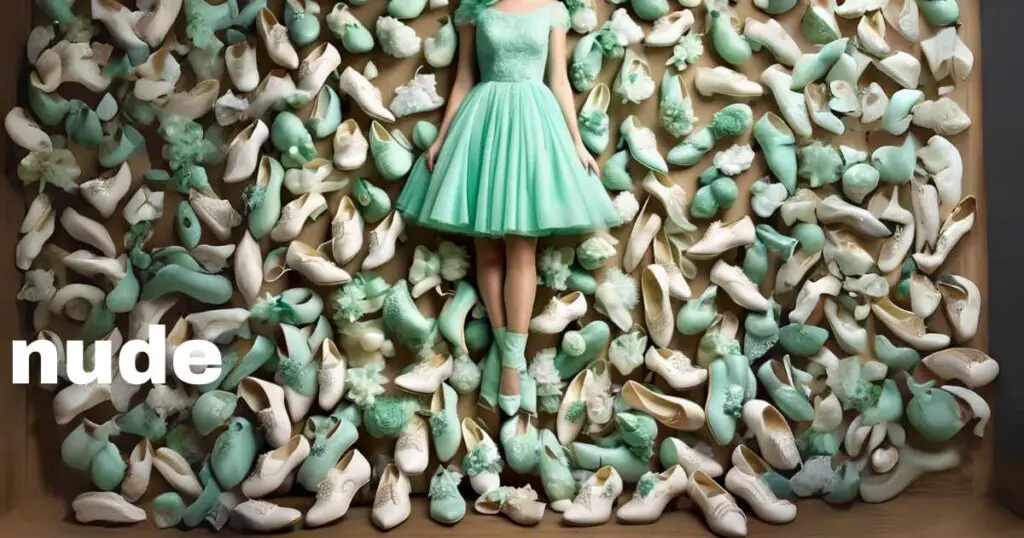 Color Coordination Principles shoes to wear with a seafoam dress
