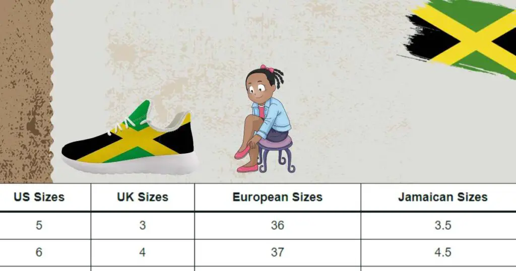 Jamaica Shoe Size Conversion The Perfect Fit