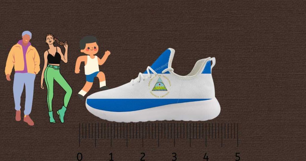 Nicaragua shoe Conversion Charts For Men, Women, And Children