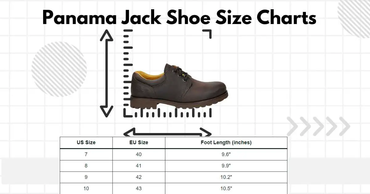 Panama Jack Shoe Size Charts