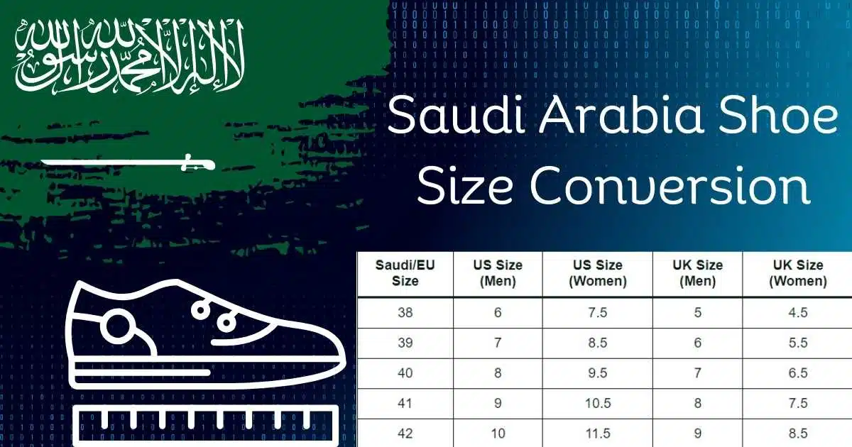 Saudi Arabia Shoe Size Conversion