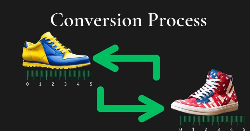 Sweden Shoe Size to US Conversion Process