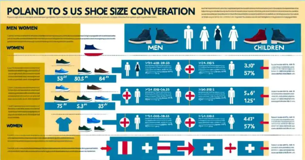 Poland Shoe Sizes Converted to US for Kids, men, and women
