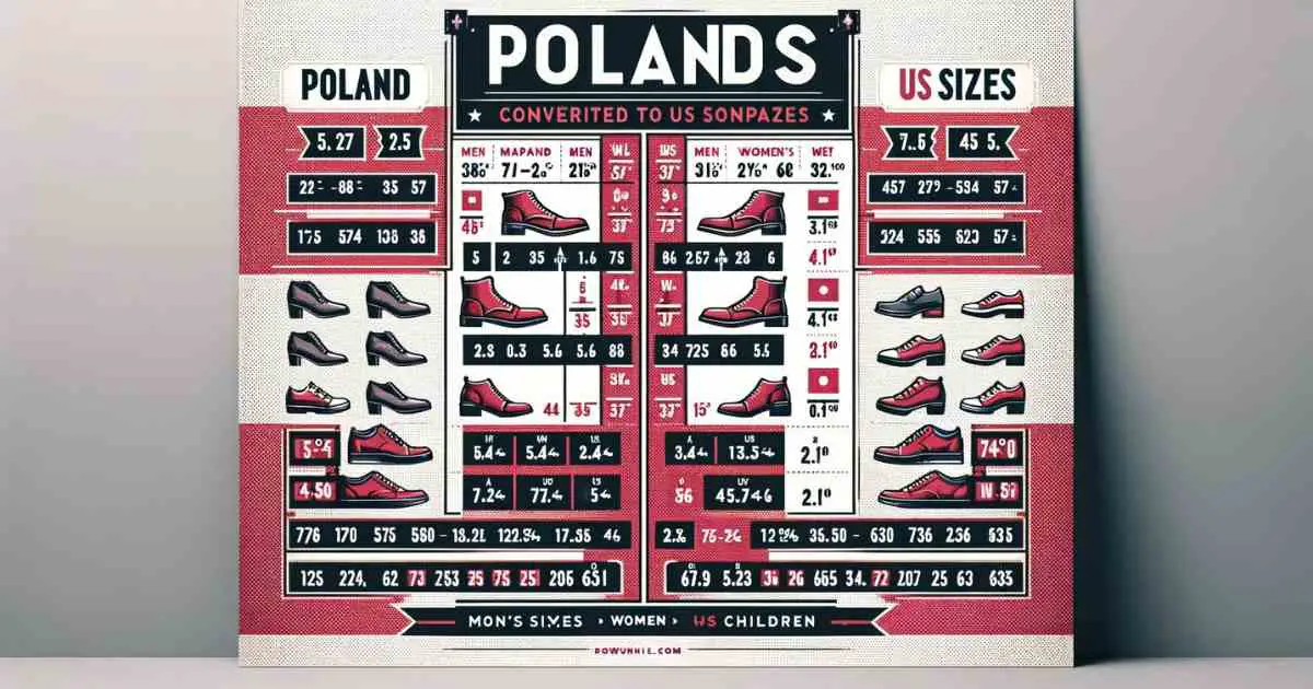 Poland Shoe Sizes Converted to US