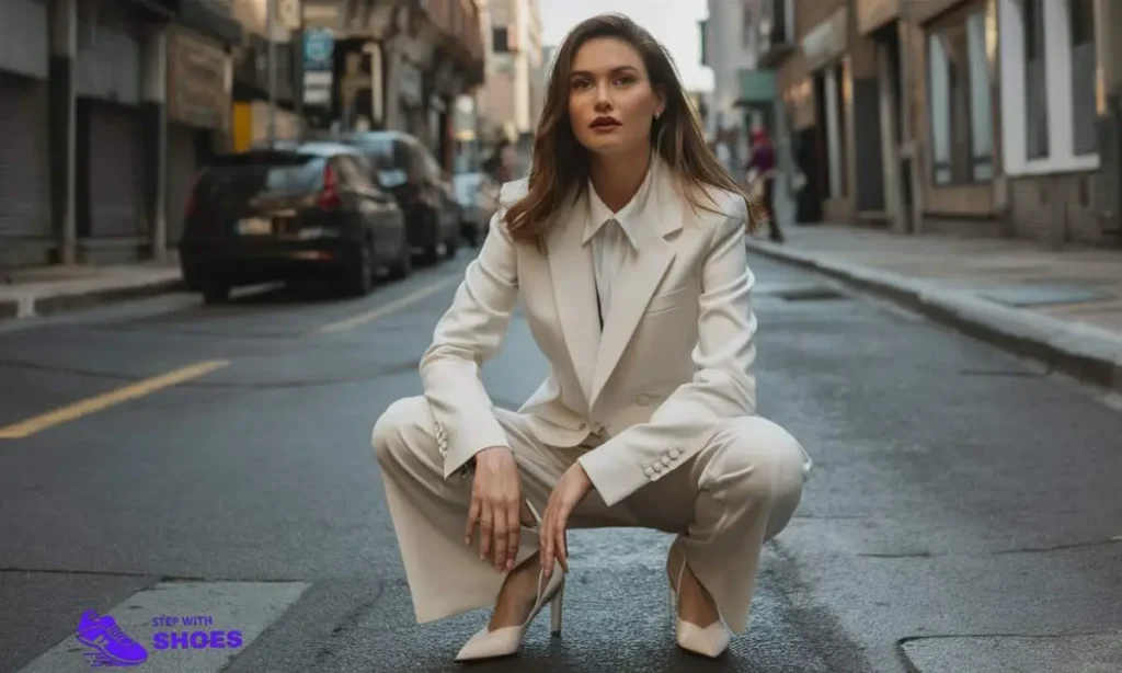 Chic Mules Wear With Monochromatic Pantsuit