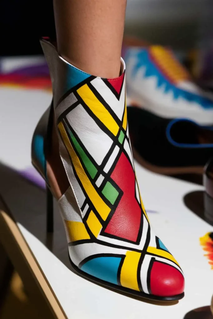 Geometric Shoe Painting