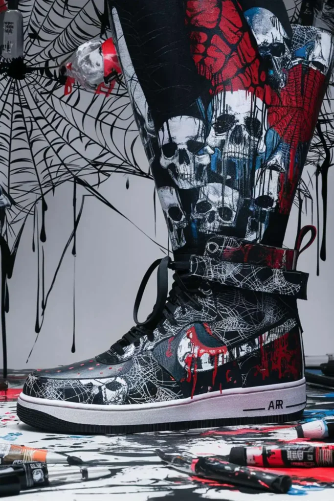 Grunge and Goth Shoe Painting idea