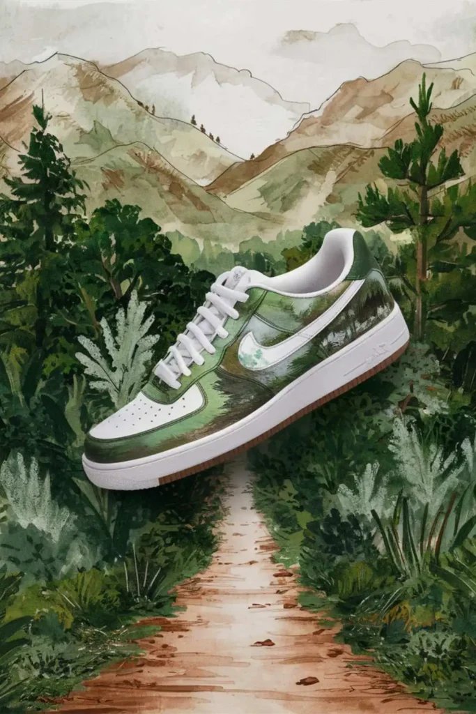 Nature-Inspired Shoe Painting