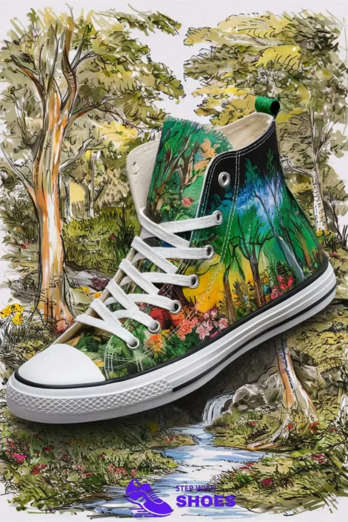 Nature-Inspired Shoe Painting Ideas