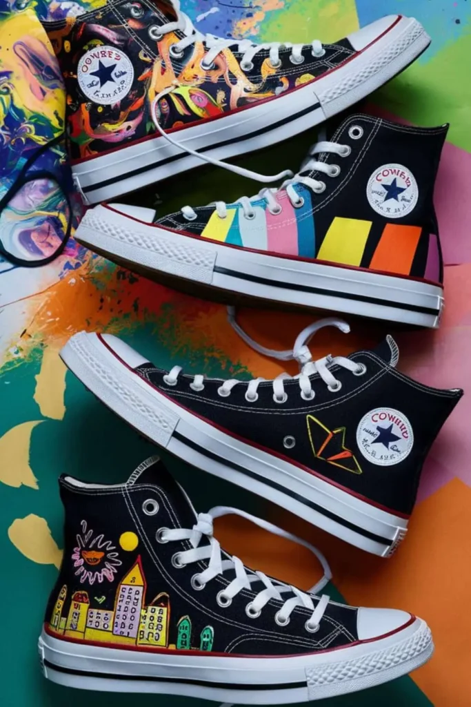 Shoe Painting Ideas for Black Converse