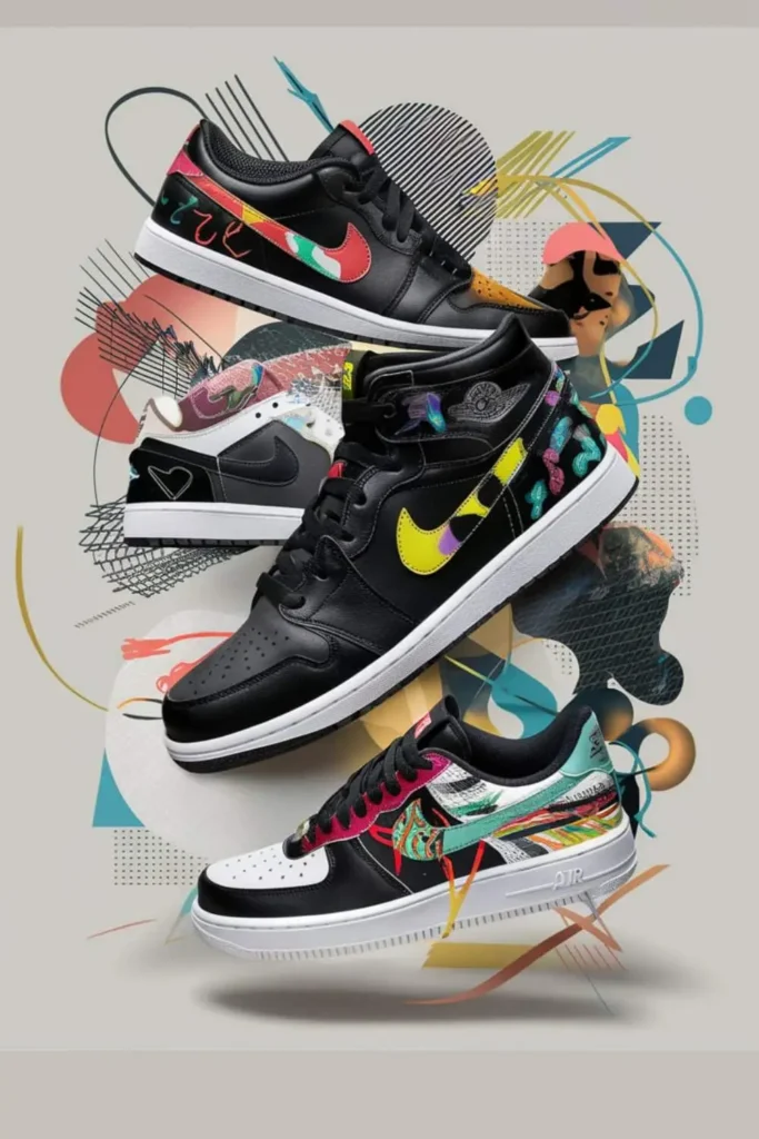 Shoe Painting Ideas for Black Nike Sneakers