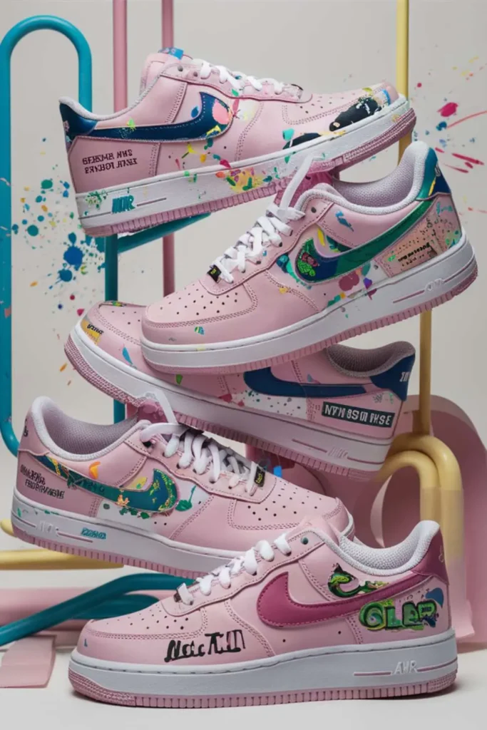 Shoe Painting Ideas for Pink Nike Sneakers