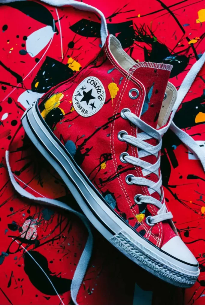 Shoe Painting Ideas for Red Converse