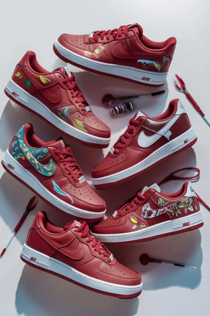 Shoe Painting Ideas for Red Nike