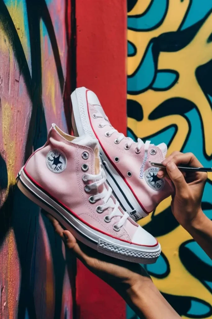 Shoe Painting Pink Converse