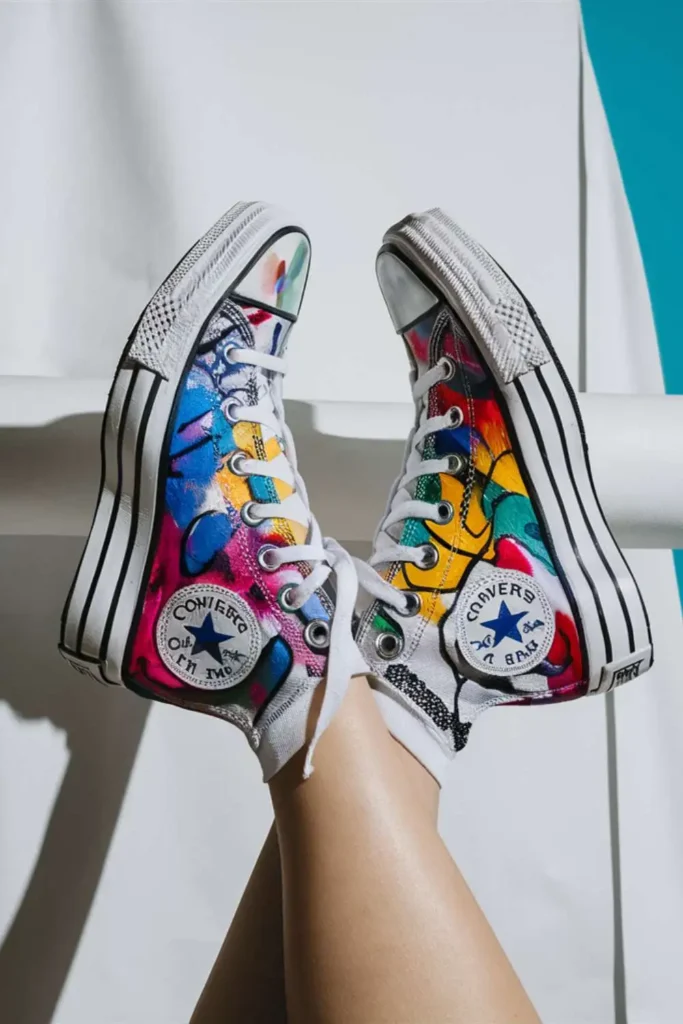 Shoe Painting White Converse