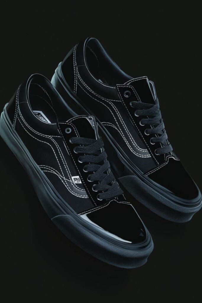 Vans Shoe Black Painting Ideas