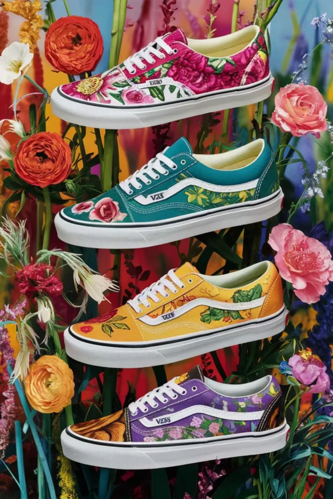 flowers shoe painting ideas vans 