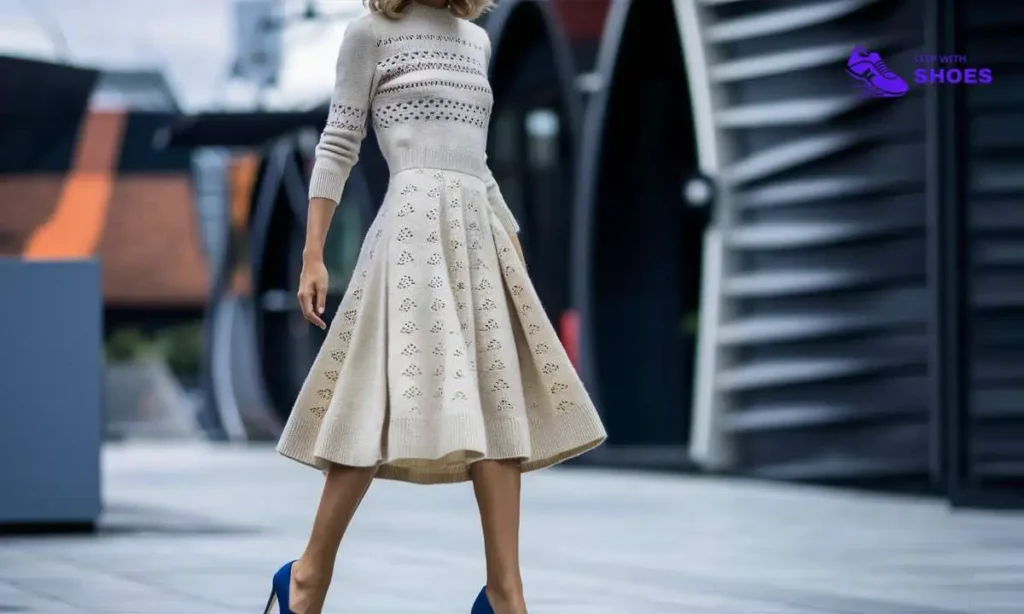 heels Wear With Knee Length Sweater Dress