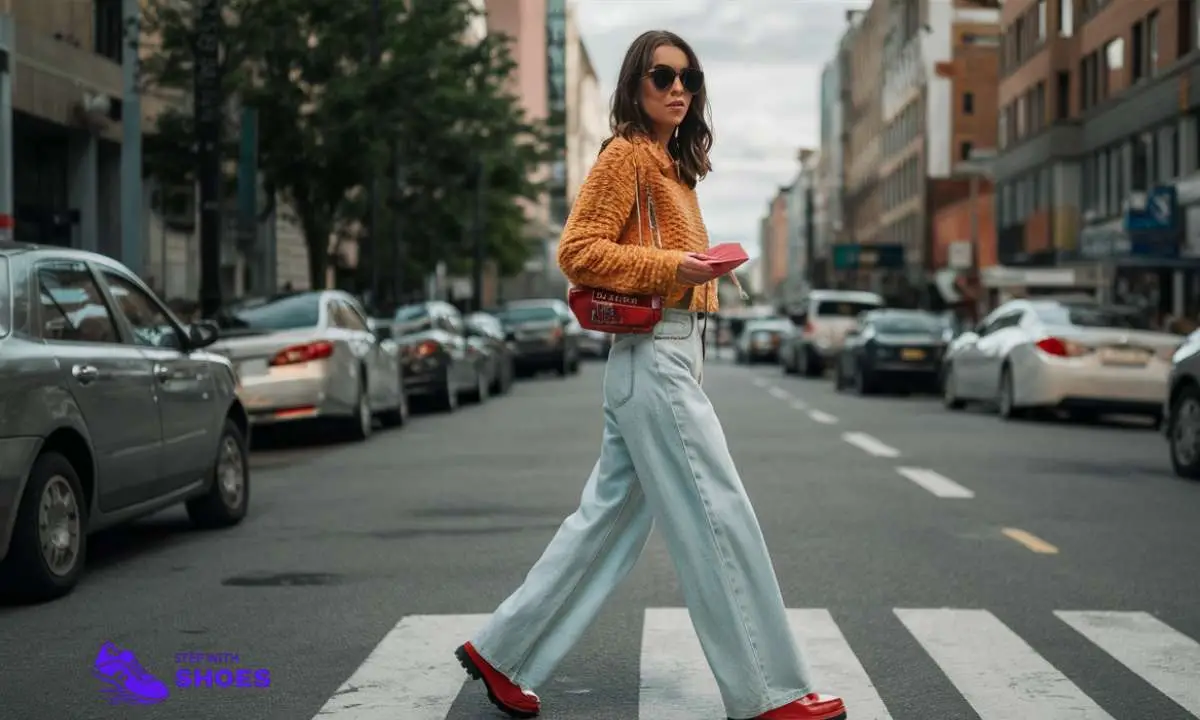 shoe Wear Wide Leg Light Wash Jeans