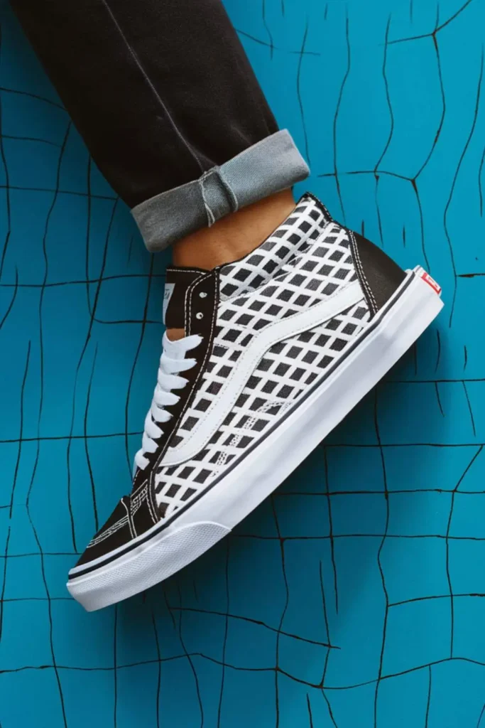 shoe painting checkered vans