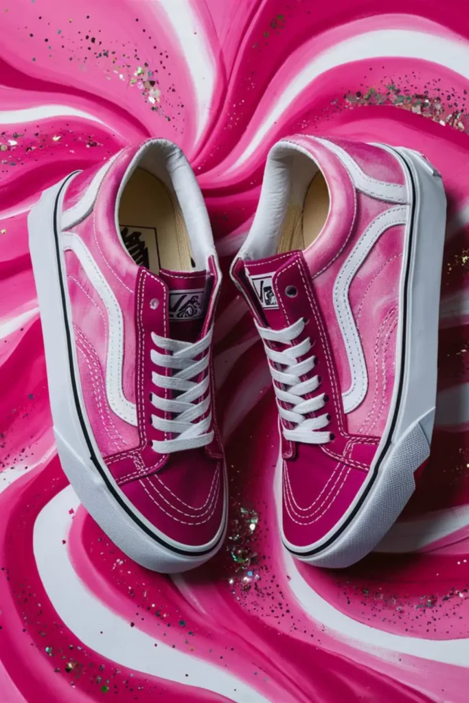 shoe painting ideas vans pink