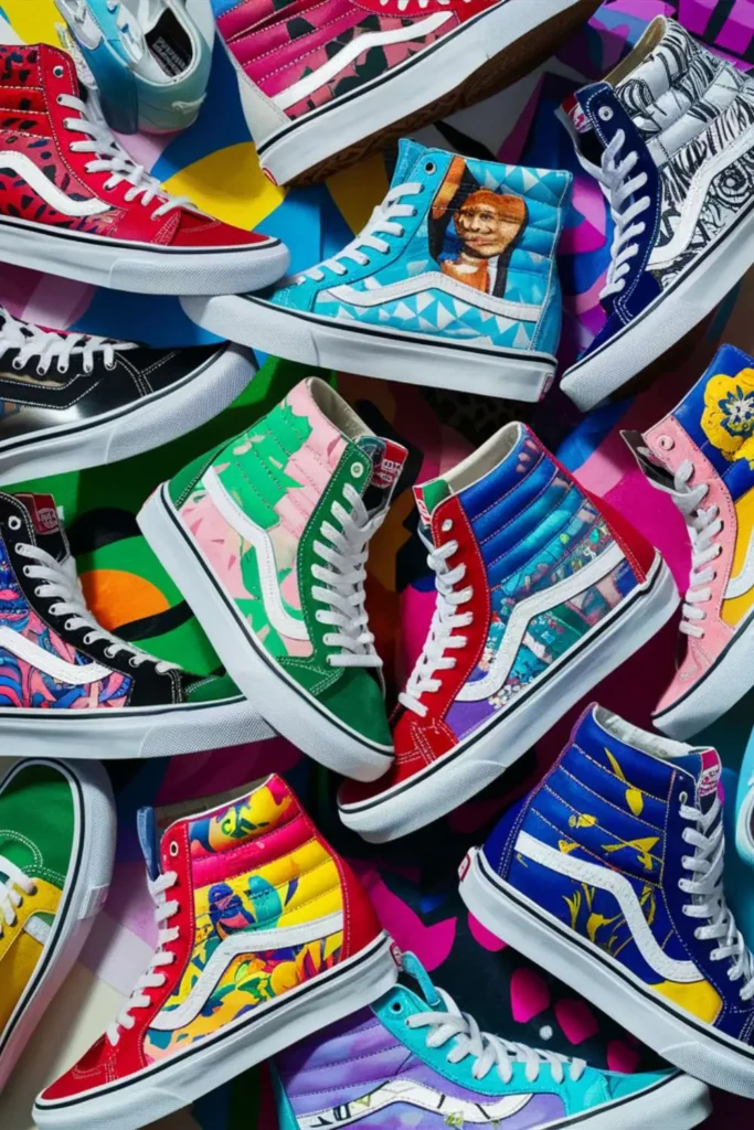 vans high tops shoe painting