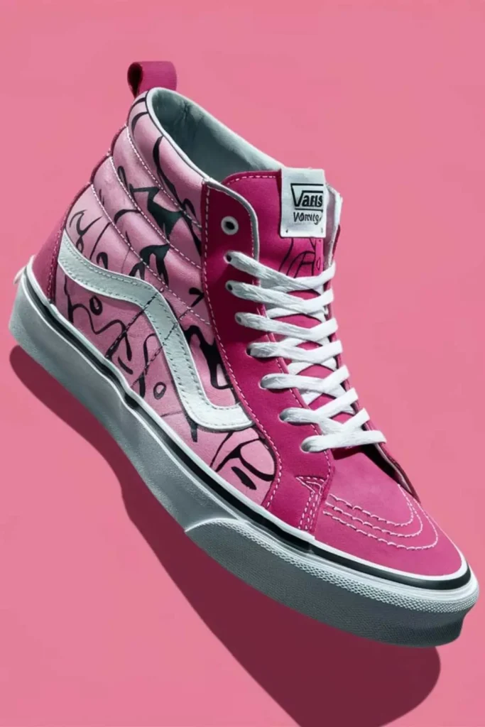 _vans pink shoe painting ideas