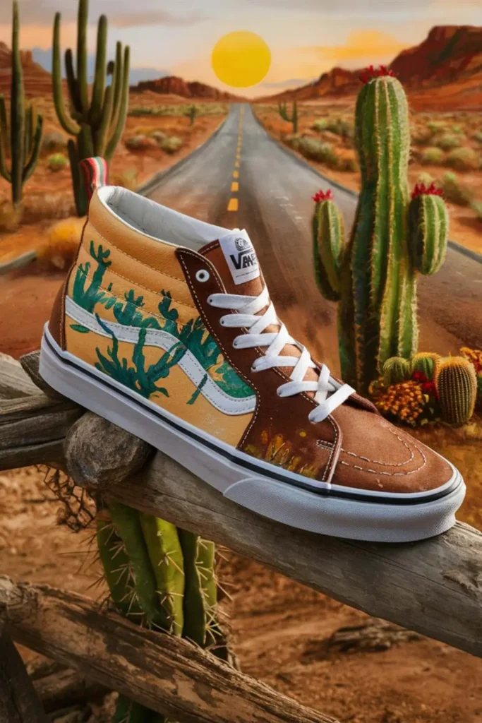 vans western shoe painting