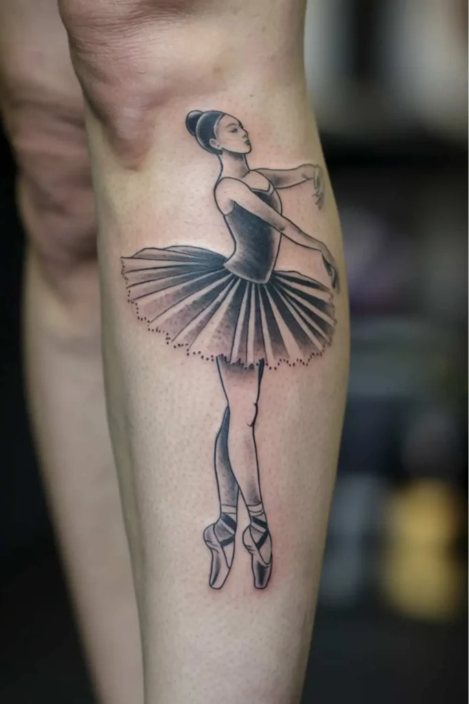 Ballerina Pointe Shoes Tattoo (1)