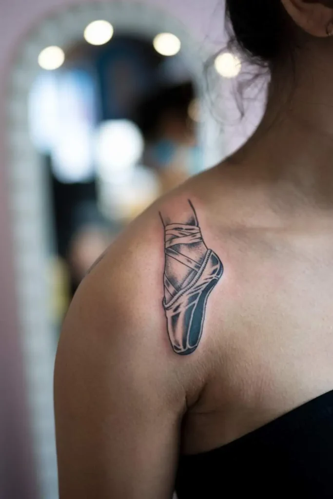 Ballet Slipper Tattoo with Pointe Shoes (1)