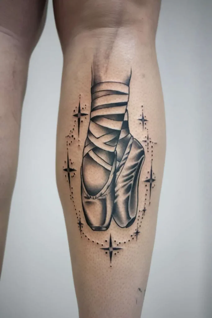 Ballet Slipper Tattoo with Pointe Shoes (2)