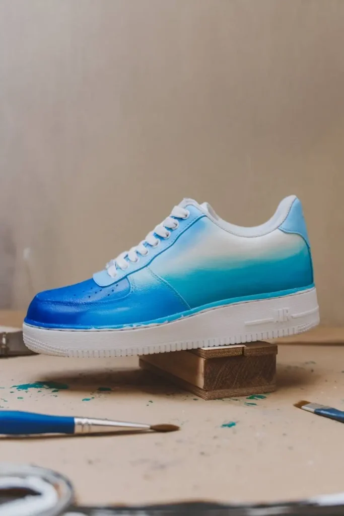 DIY Blue Shoe Painting Ideas