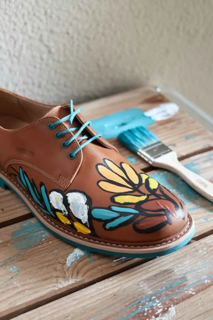 DIY Leather Shoe Painting