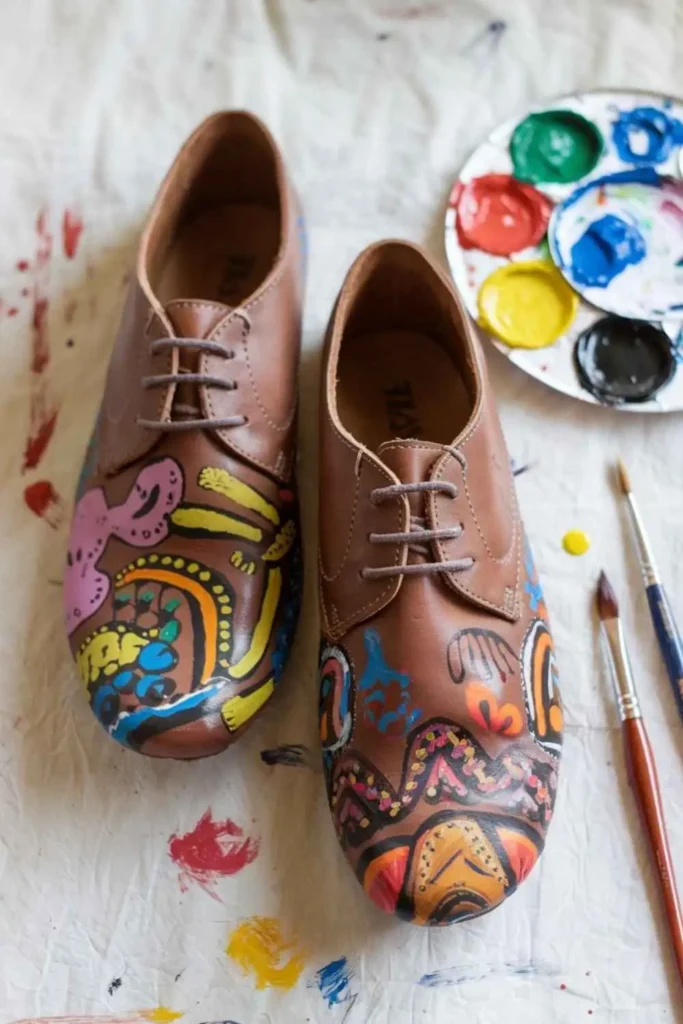 DIY Leather Shoe Painting (1)