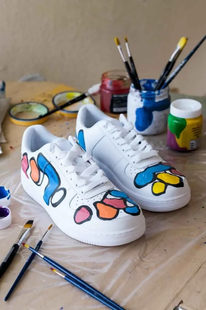 DIY Shoe Painting Ideas Using Acrylic Paint (3)