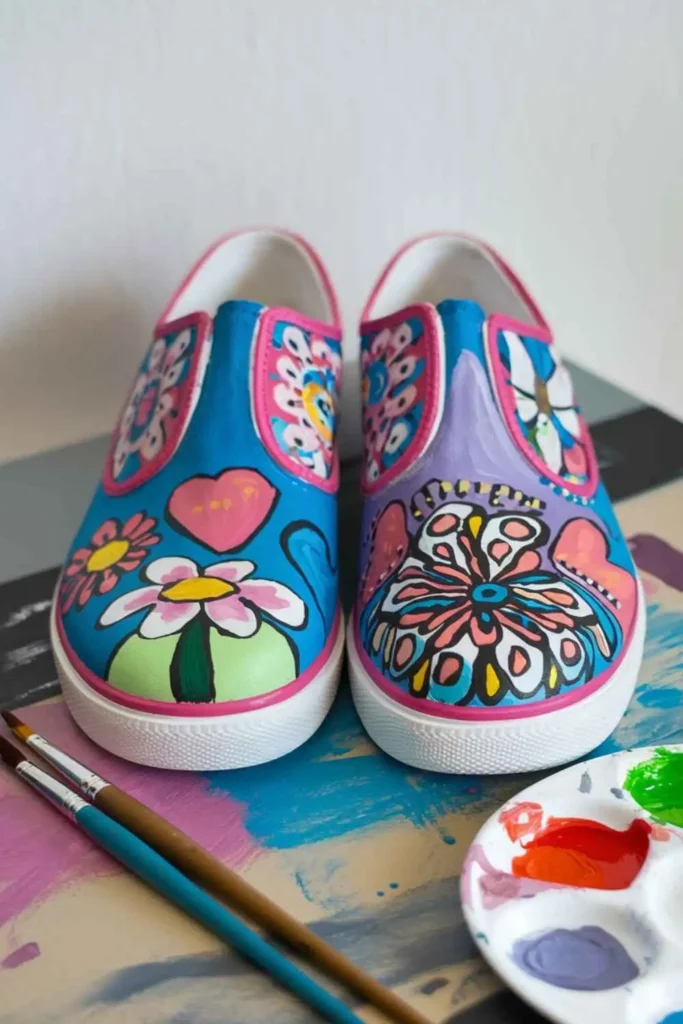 DIY Shoe Painting Ideas Using Acrylic Paint