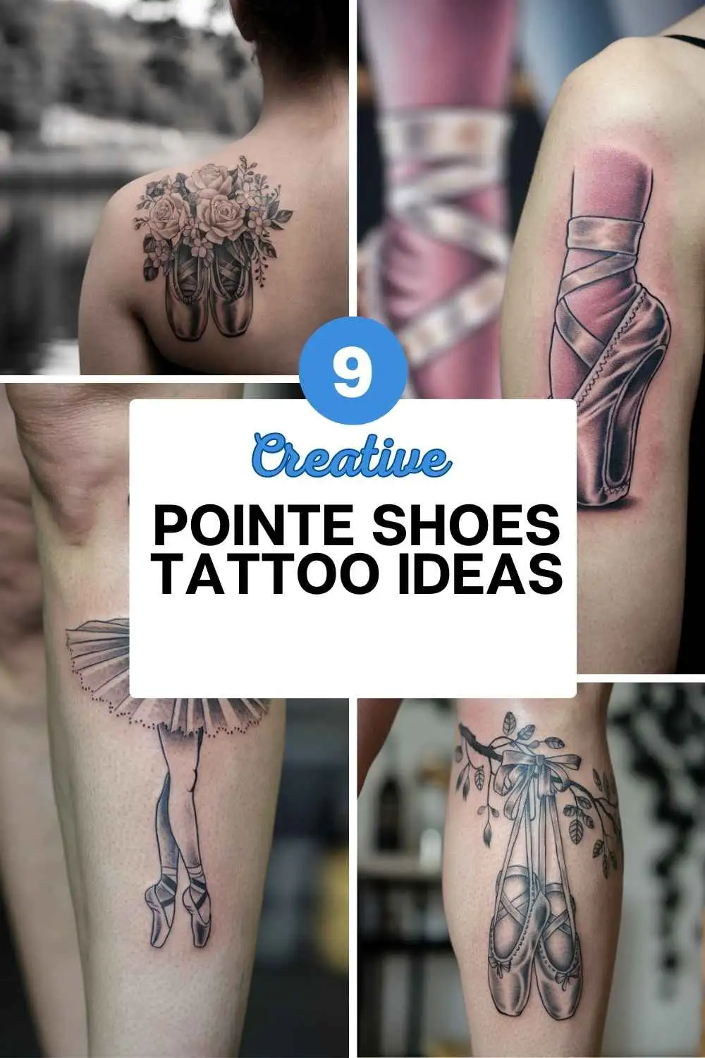 Pointe Shoes with Flowers Tattoo (4)