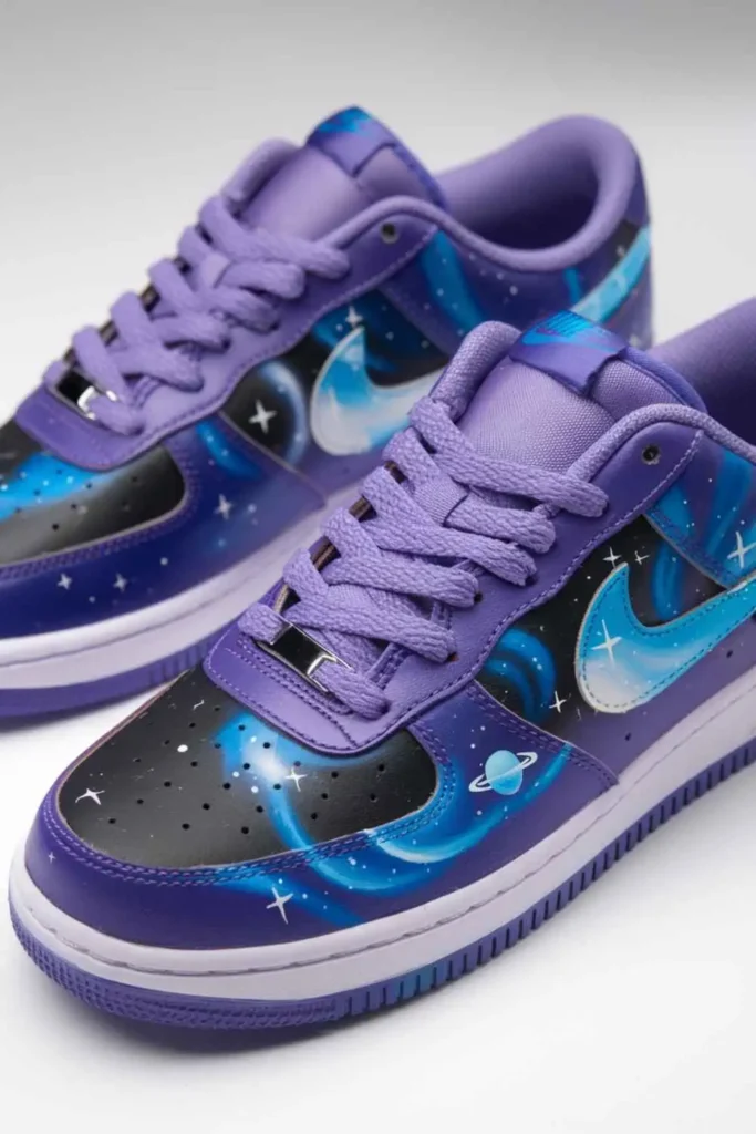 Shoe Painting Ideas for Nike Purple Sneakers (1)